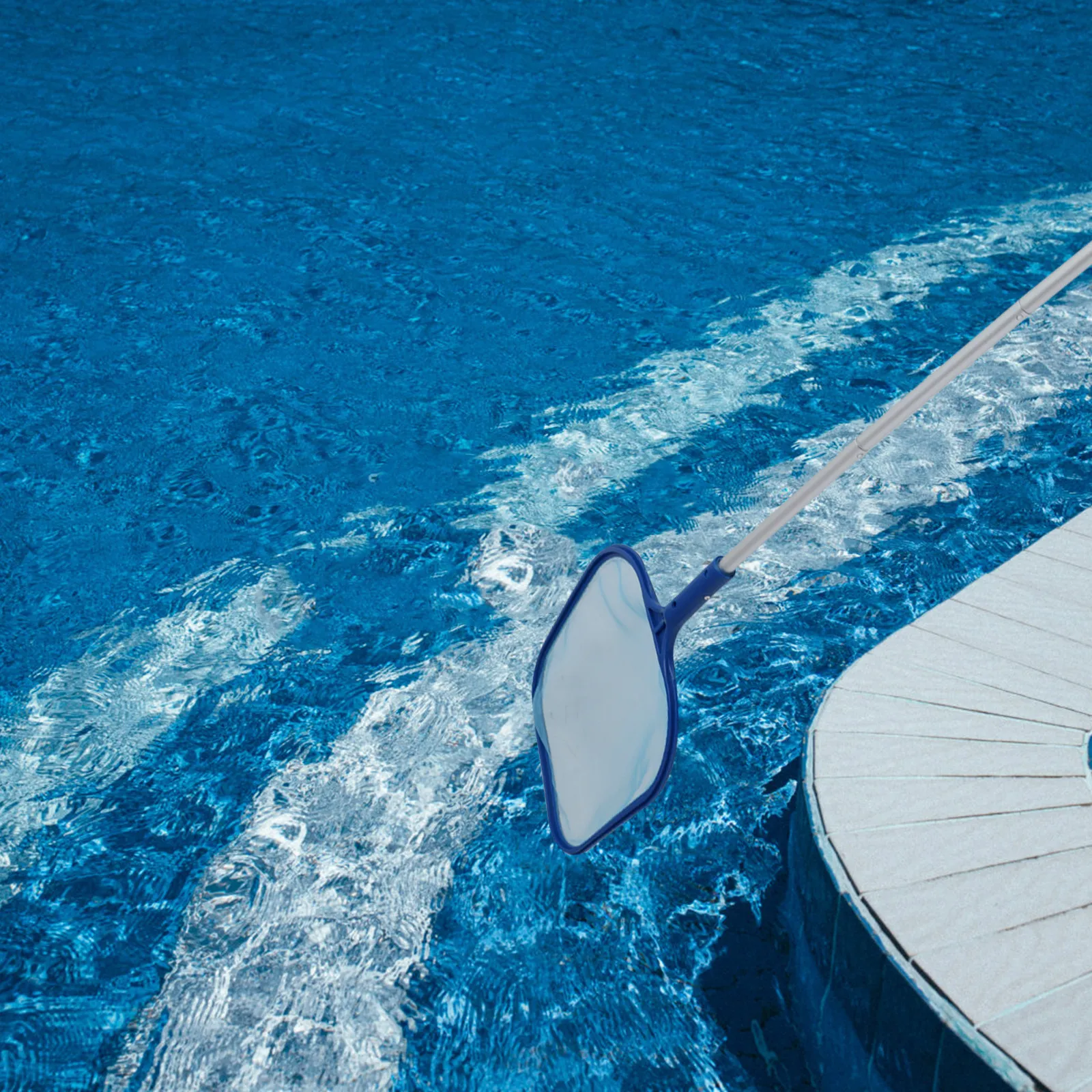 1 Juego de Herramientas para Limpiar Piscinas, Suministros para Limpieza de Piscinas, Barra Removible de 5 Secciones, Red de Malla Fina para Jacuzzis y Spas