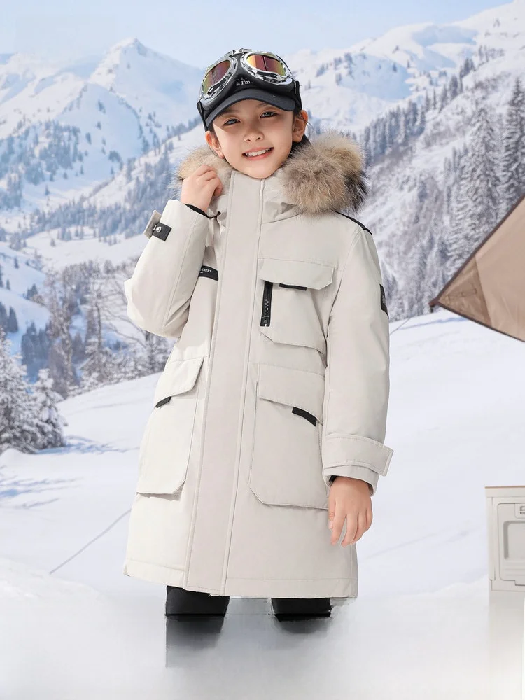 

Snow Flying 2026 Winter New Men's down Jacket Middle-Length Parka Stylish Heavyweight Rabbit Fur Collar Youthful Vitality Style