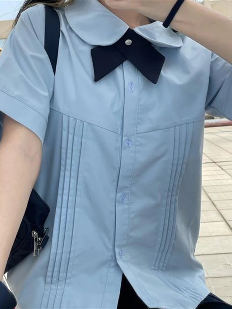 

2023 New Sle Japanese JK orm irt ort Sve Basic Edition Pleated School orm Feel Student ential Piece