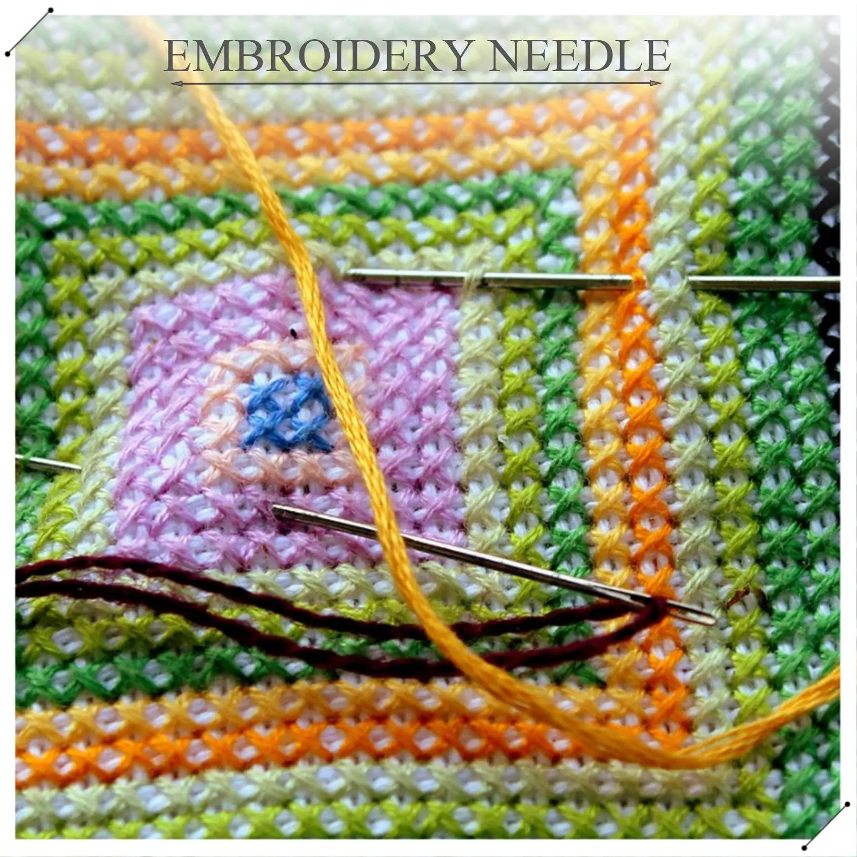 5 Pcs Embroidery Hoop Rectangle Embroidery Frame Cross Stitch Hoop Sewing Tool For Art Craft Handy Sewing,With Needles