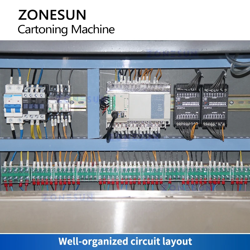 ZONESUN Automatic Vertical Cartoning Machine Box Sealing Equipment Reverse Tuck Carton Star Wheel Packet Packaging ZS-MSZH50L