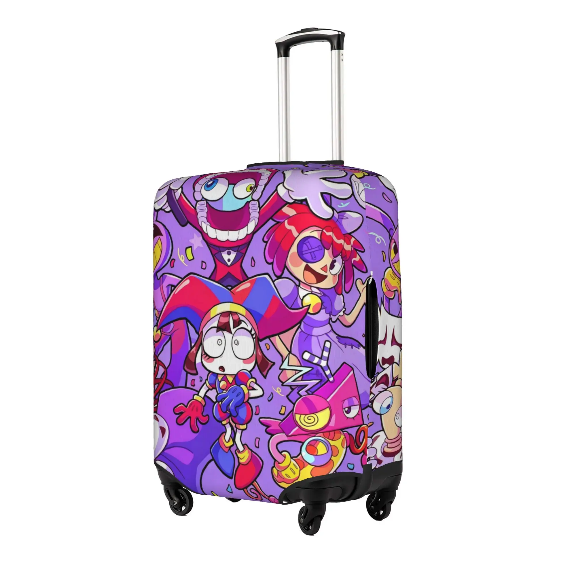 Custom Jax D-Digitals Circus Luggage Cover Elastic Black Humor Anime Travel Suitcase Protective Covers Fits 18-32 Inch