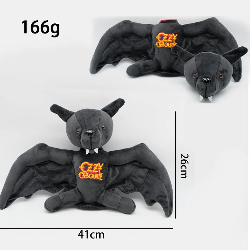 2025 ozzy osbourne bat pelúcia de volta ao início ozzy bat plushie macio recheado travesseiro boneca decoração brinquedo fãs memento presente