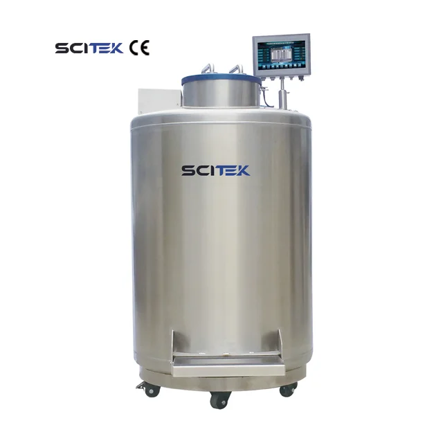 SCITEK Cryobiobank Tanque de nitrogênio líquido com enchimento automático Sistema de nitrogênio líquido Tanque de nitrogênio líquido
