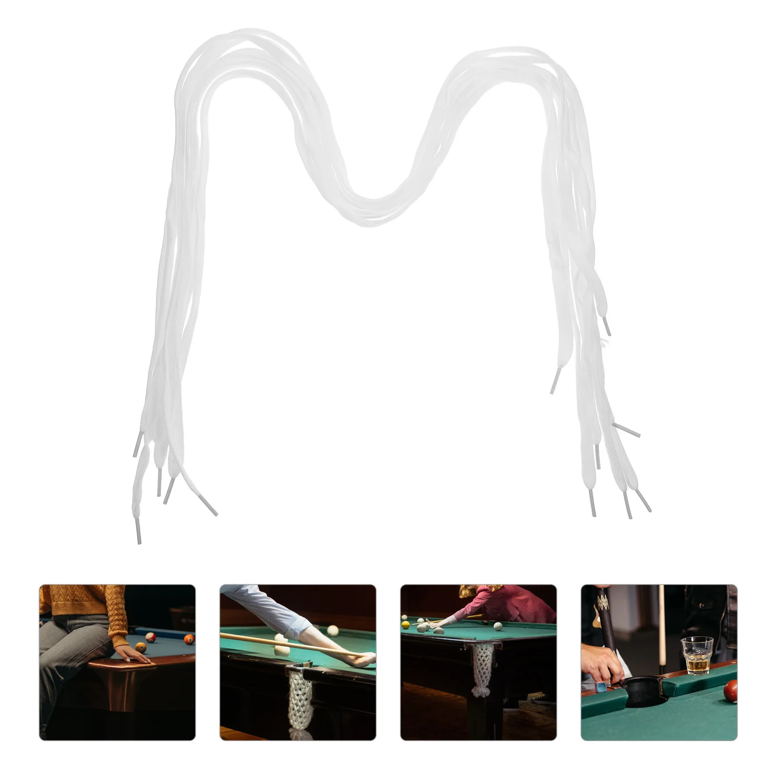 

6Pcs Billiard Table Accessories Cotton Rope White Long Chalk Rope Tack Ropes for Pool Table Supplies Billiard Accessories