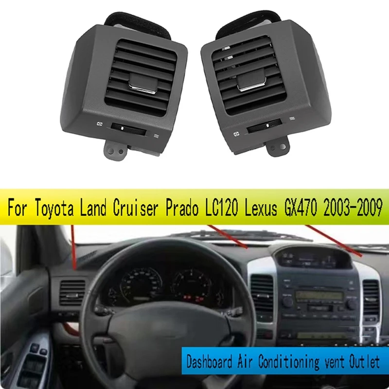 Brown Dashboard Air Vent Outlet for Toyota Land Cruiser Prado 120 Lexus GX470 03-09 Air Conditioning Conditioner Grille