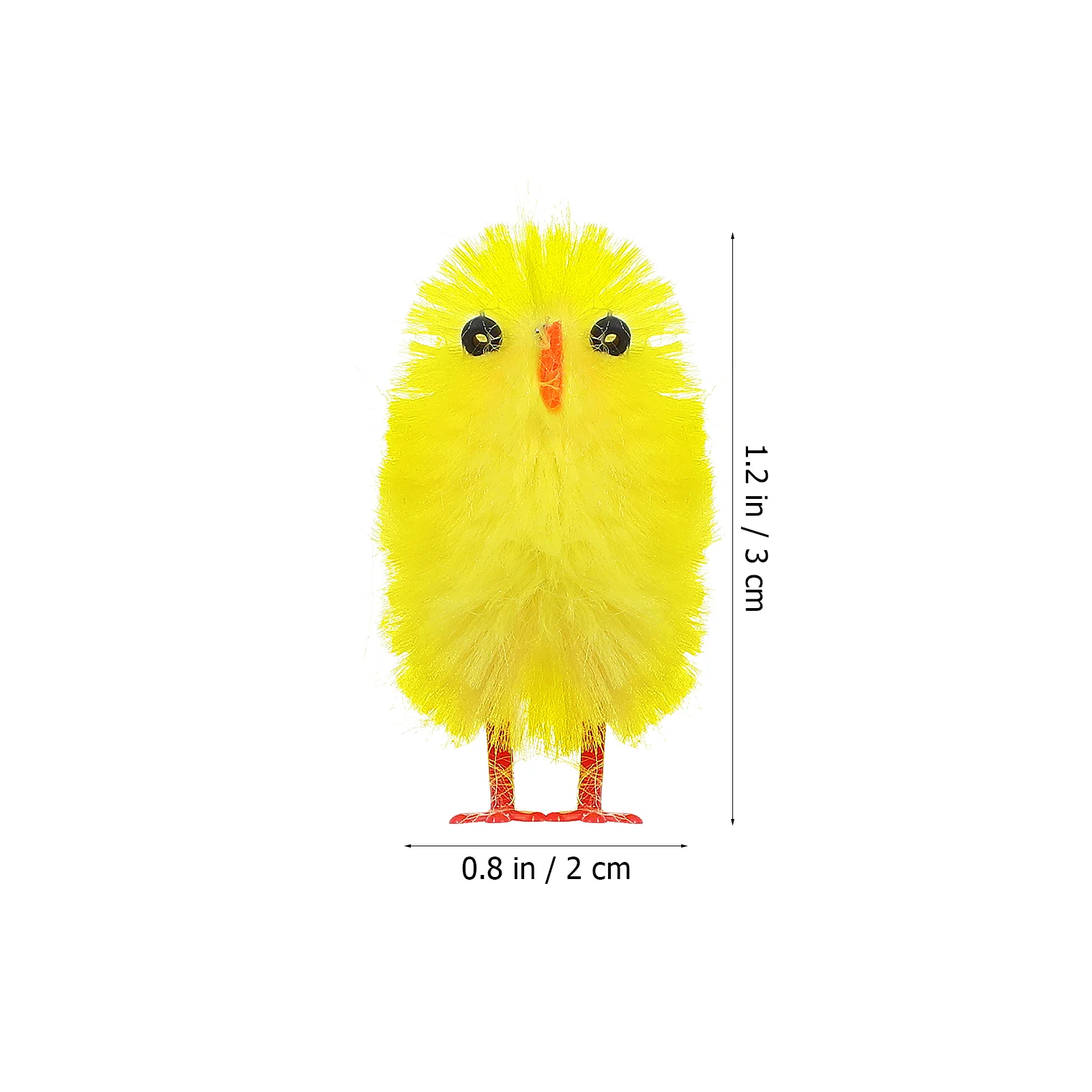 60 Pcs Easter Chick Decoration Vivid Shape Feeder Simulated Chicken Adornment Chemical Fiber and Plastic Simulation Desktop