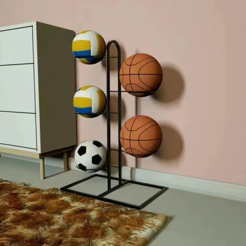 Porte Ballon Basket, 2/3/4/5 Niveaux Support De Rangement Pour Ballon, Support Organisateur De Volley-ball En Fer, Support Multifonctionnel Pour Organisateur De Ballons Pour Volley-ball Football