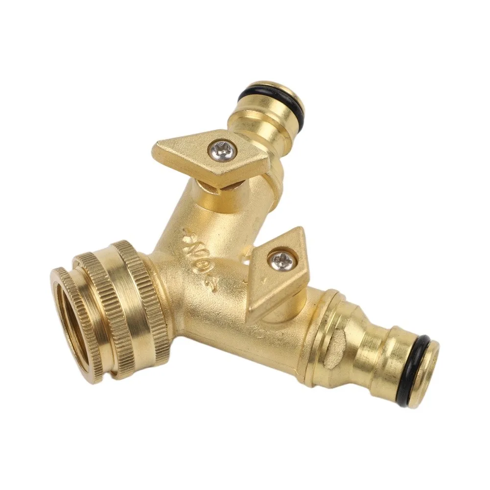 Inner Wire Brass Tee Valve for Washing Machine 1 Input 2 Output Water Flow Control High Temp Resistance Copper Construction
