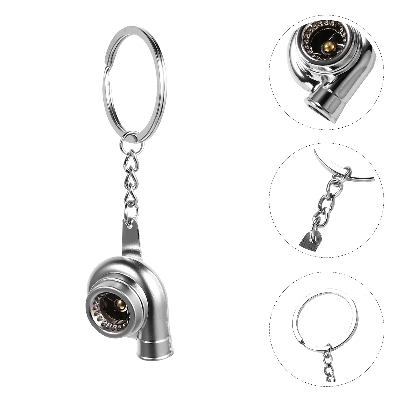 

2 Pcs Turbo Keychain Keychains Pendant Creative Zinc Alloy Keyring