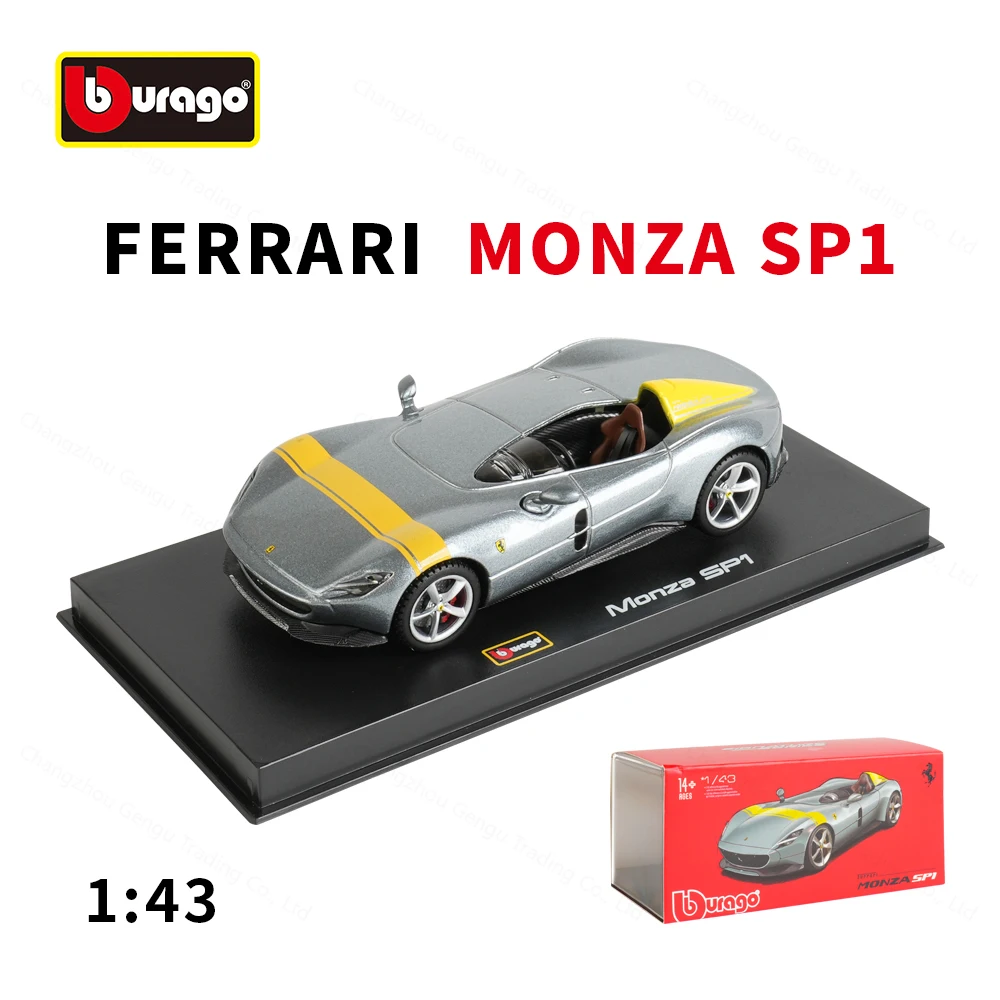 Bburago 1:43 Ferrari Monza SP1 Static Die Cast Vehicles Collectible Model Car Toys