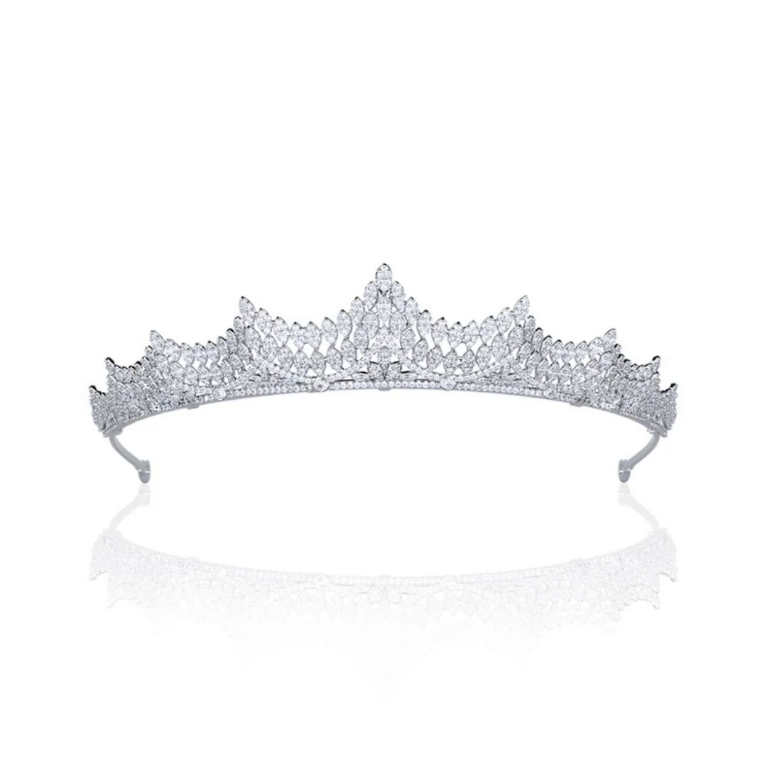 

Роскошная свадебная тиара, корона для свадьбы, украшения для волос, головной убор, циркониевые короны принцессы для женщин, 15-летняя диадема, свадебный головной убор