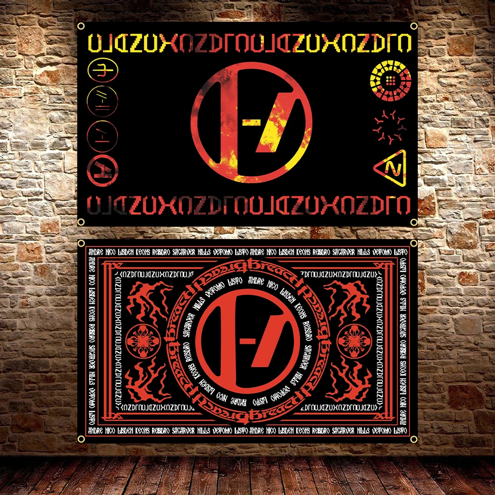 60X90CM 90X150CM T-Twenty-One-PilotsS Flag Polyester Printing Band Banner For Room Decor Tapestry
