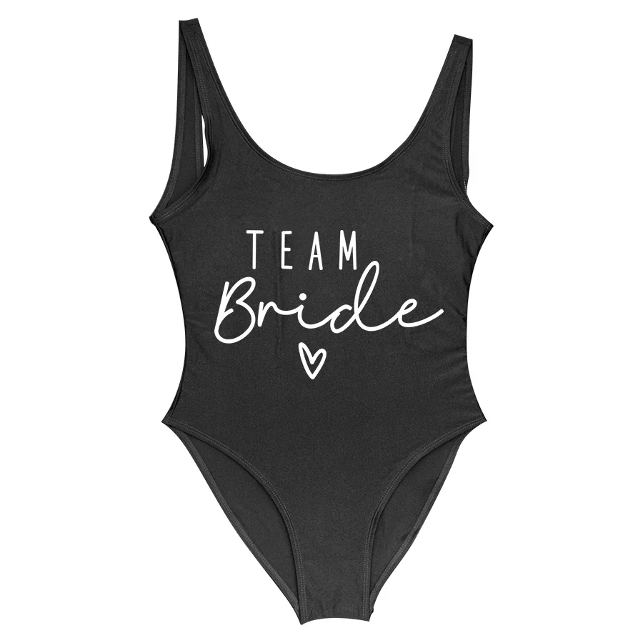 Bulk S-3XL Team Bride One-Piece Swimsuit Squad Women Swimwear Bachelorette Party Swimsuit Summer Beachwear Bathing Suit