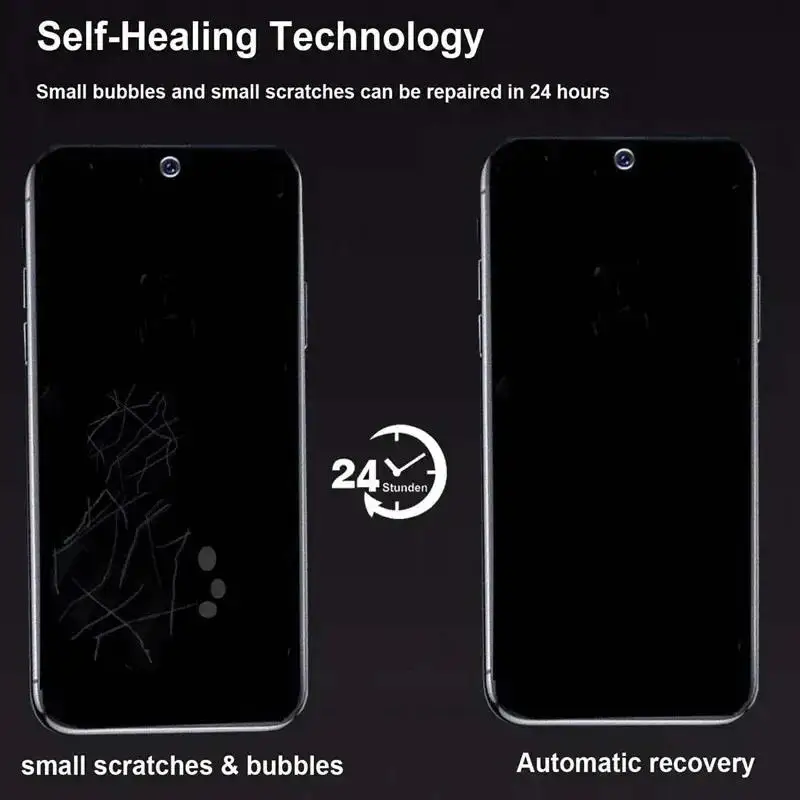 3 piezas de película de hidrogel de privacidad para Samsung S21 S23 S22 S24 S25Ultra FE S10 S9 Note 20Plus, sin desbloqueo por huella dactilar 4