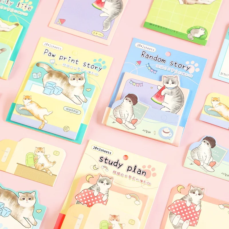 

24 шт./лот Kawaii Cat блокнот креативный N раз канцелярские этикетки блокнот закладка Post школьные принадлежности