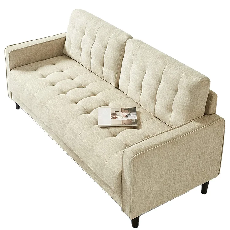 

Elegant Modern Designed Cozy Linen Fabric Soft Cushion 3 2 1 Living Room Sofa