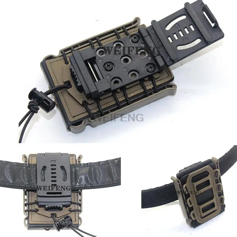 Tactical 5.56 Magazine Pouch for AR 15 M4 AK 47 7.62mm Scorpion Fast Mag Holster Case Airsoft Molle Quick Release Belt Clip