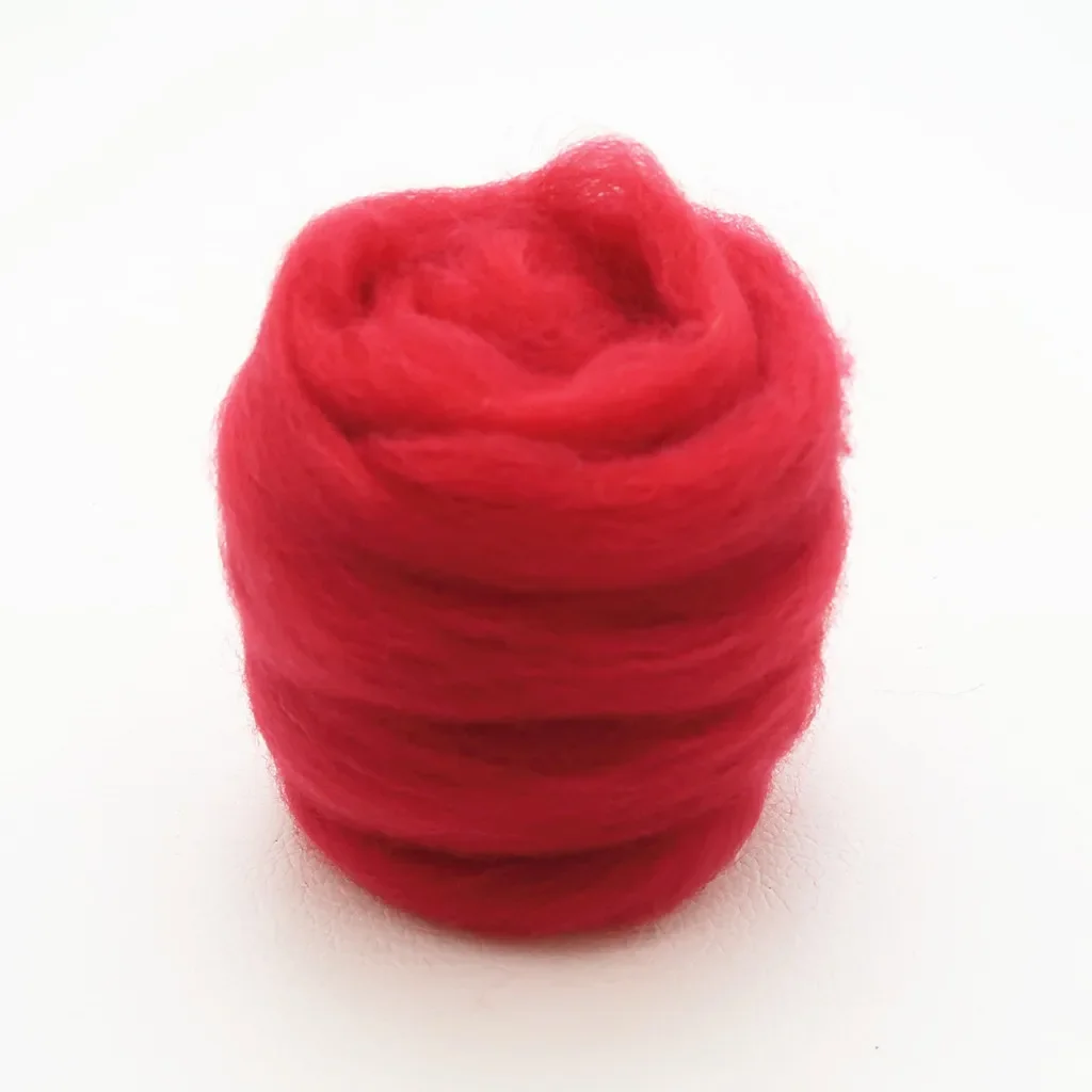 66S Red Color Series Wool Fibre  for Needle Felting Wet Felting Wool Felting Handmade Spinning DIY Craft Materials