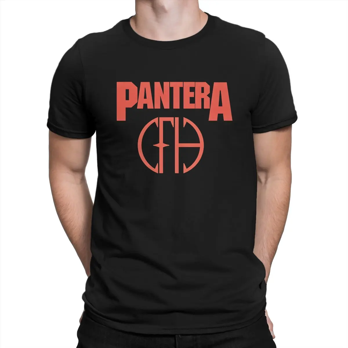 Pantera Newest TShirt for Men The Most Popular Band From Texas Round Neck Pure Cotton T Shirt Personalize Clothes Streetwear