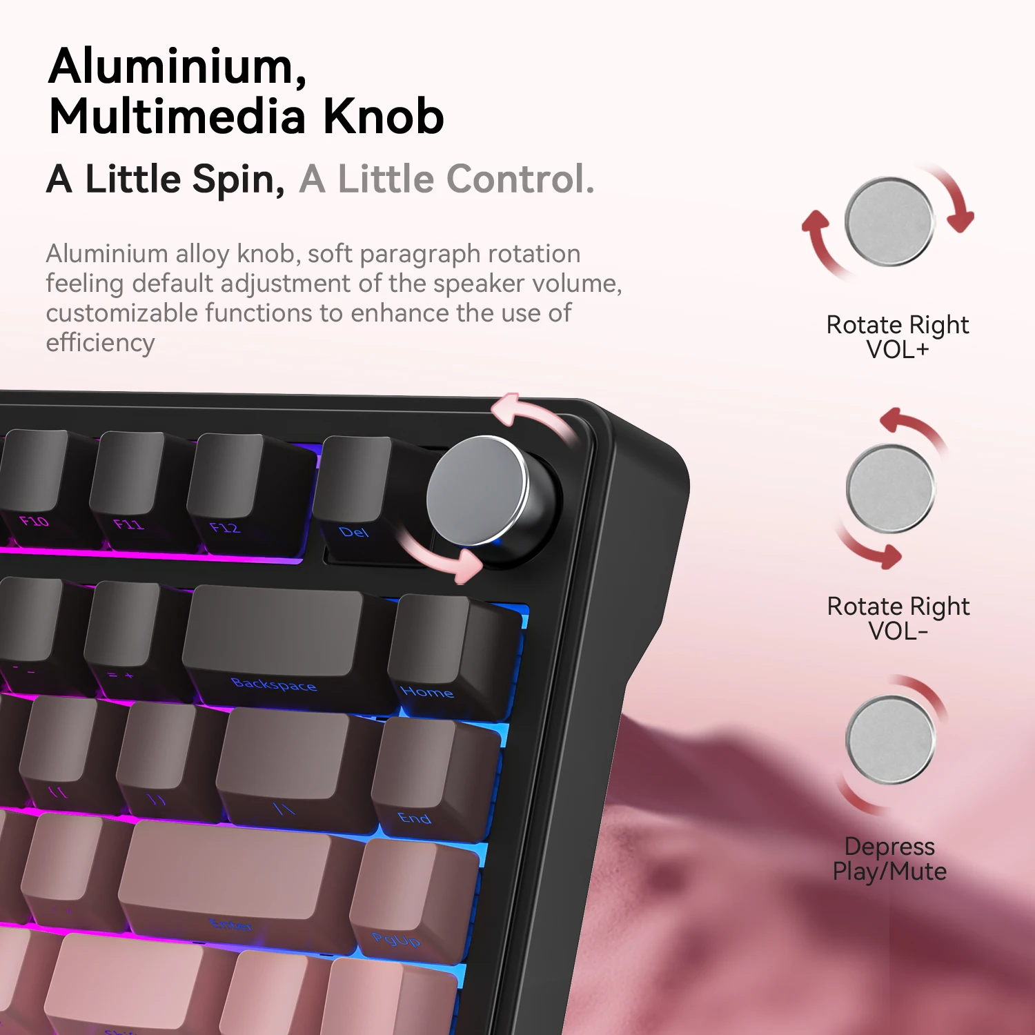 Gran oferta de teclado para juegos ATTACK SHARK X85 inalámbrico con Meta Knobs, teclado mecánico trimododo Bluetooth RGB, intercambiable en caliente