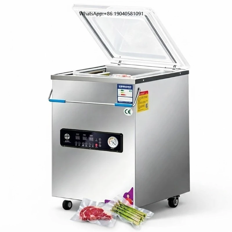 Industrial Commercial Electric Automatic Single Chamber Vacuum Sealer Pouch Packing Machine for Food Processing Factory
