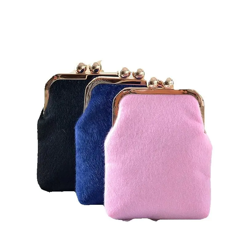 

Cute Lady Wind Fluff Oblique Span Small Bag Mobile Phone Clutch Fluffy Lady's Crossbody Clutch - Cute Small Phone Bag High-Grade