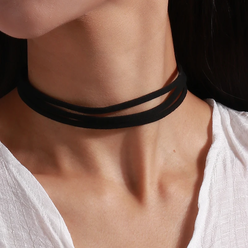 Mode schwarze Spitze Choker Halskette für Frauen Mädchen Party Festival Schmuck Dekoration – Detail 6
