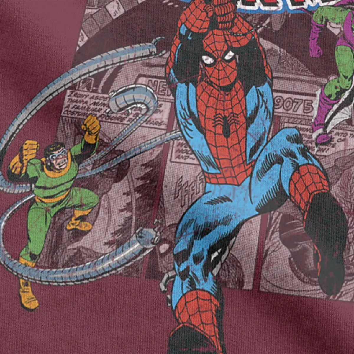 Camiseta de Spiderman para hombre, camisa de manga corta con cuello redondo, ropa clásica de algodón puro