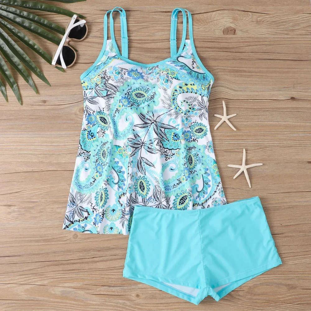 Damski Seksowny Zestaw Bikini Strój Plażowy Modny Nadruk Kostium Kąpielowy Letni Tankini Jednoczęściowy Dwuczęściowy S-6XL