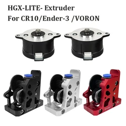 Dupla Engrenagem Extrusora HGX-LITE-Extrusora Aço Endurecido Redução Gear High Speed Motor Impressora 3D Peças Para CR10 Ender 3 VORON