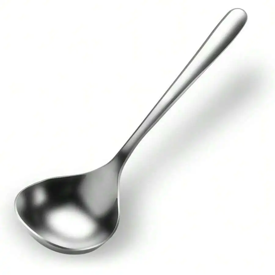 

7.9 Inch Large Stainless Steel Pho Spoon Deep Soup Ladle Noodle Serving Spoon