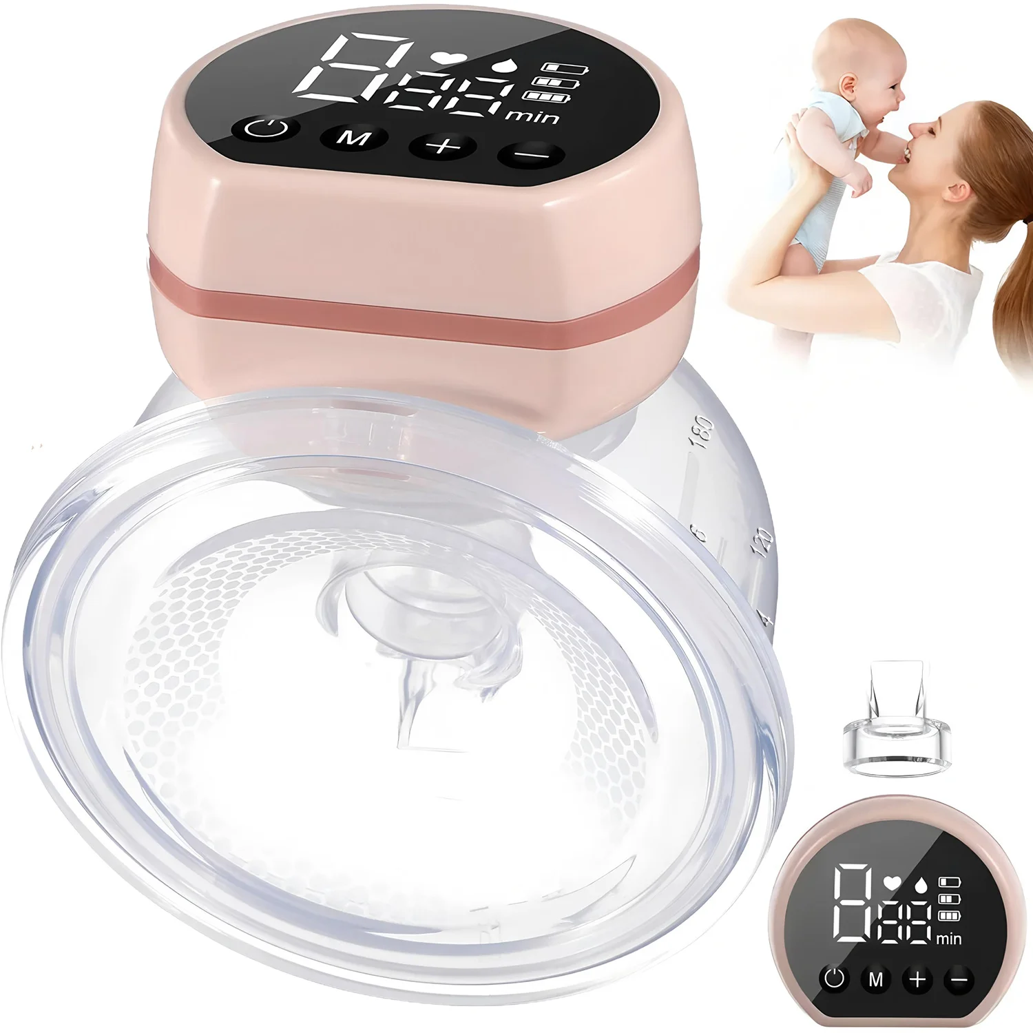 ウェアラブル充電式電動搾乳器、一体型シリコンミルクコレクター、ポータブルスマートデザイン