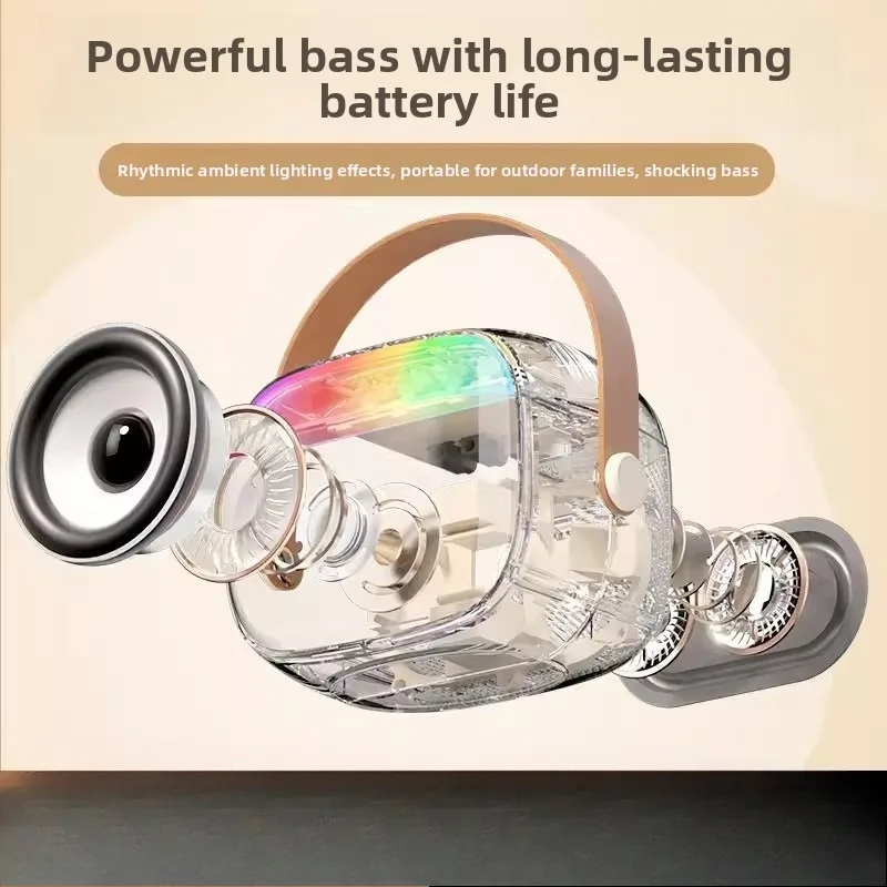 مكبر صوت بلوتوث محمول منزلي لطيف كاريوكي صوت لاسلكي صغير مع ميكروفون K آلة الغناء العائلي
