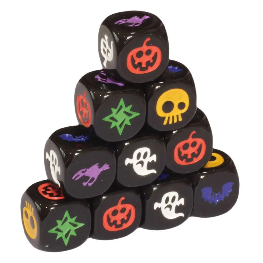 Party Dice Acrylic 16mm Halloween Theme Travel Family Gathering KTV Bar Table Board Games Accessories Best Gifts For Teenagers