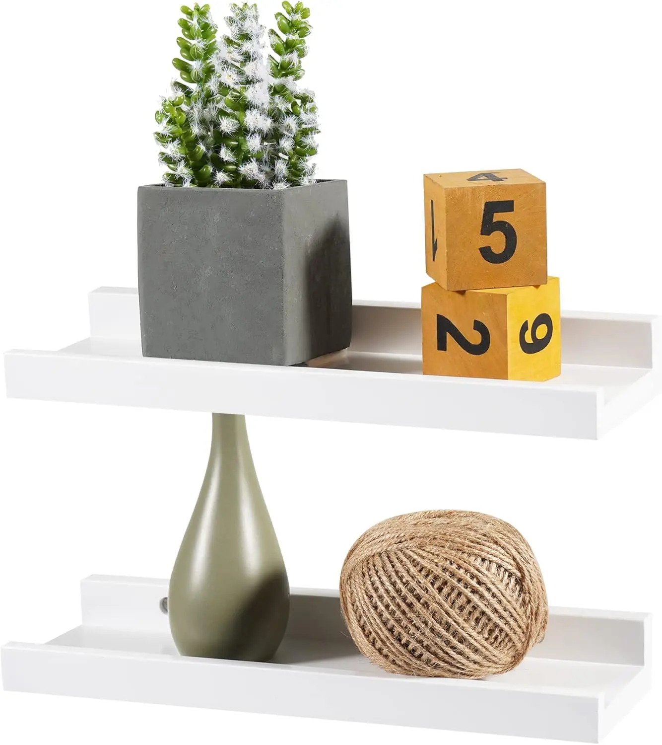

12 Inch Floating Shelves Wall Mounted, Solid Wood Wall Shelves for Decor and Storage, Picture Ledge Shelf for Bedroom/B