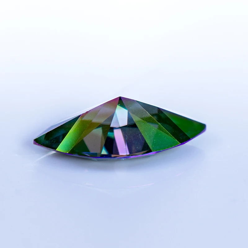 Moissanite Stone Rainbow Green Color Marquise Cut Gemstone Lab Grown Diamond For DIY Charms Woman Jewelry Making Materials