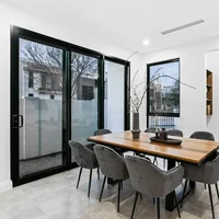 Fashion Design Apartment Sliding Door Aluminum Frame Shatterproof Glass Sliding Doors Space Saving Design Rainproof Glass Doors