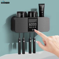 Electric Toothbrush Sterilizer Portable UV Toothbrush Sanitizer Rechargeable with Wall Mount Toothbrush Holder for Bathrooms