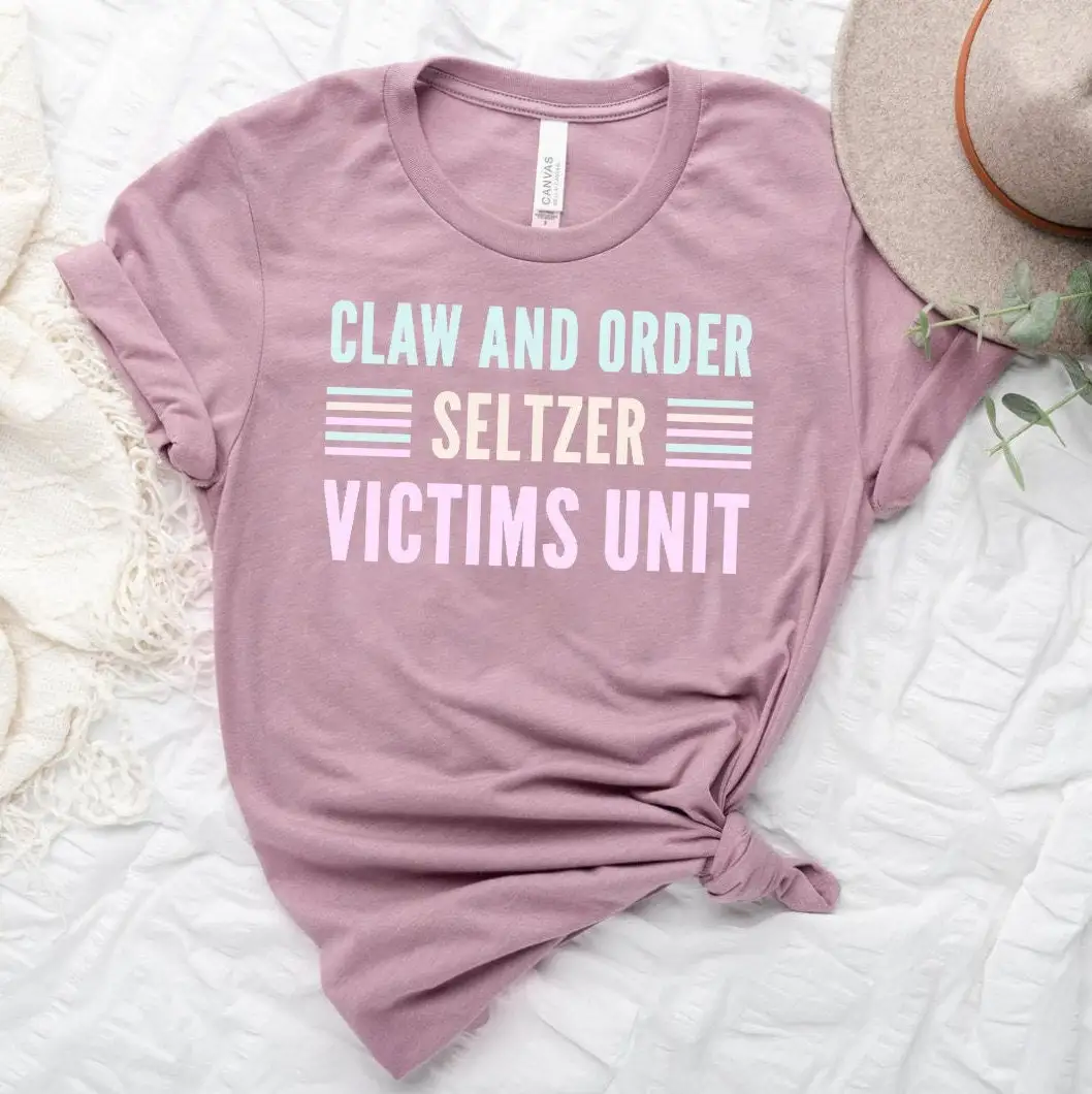 Claws and Order Seltzer Victims Unit T Shirt Hard Law graphic