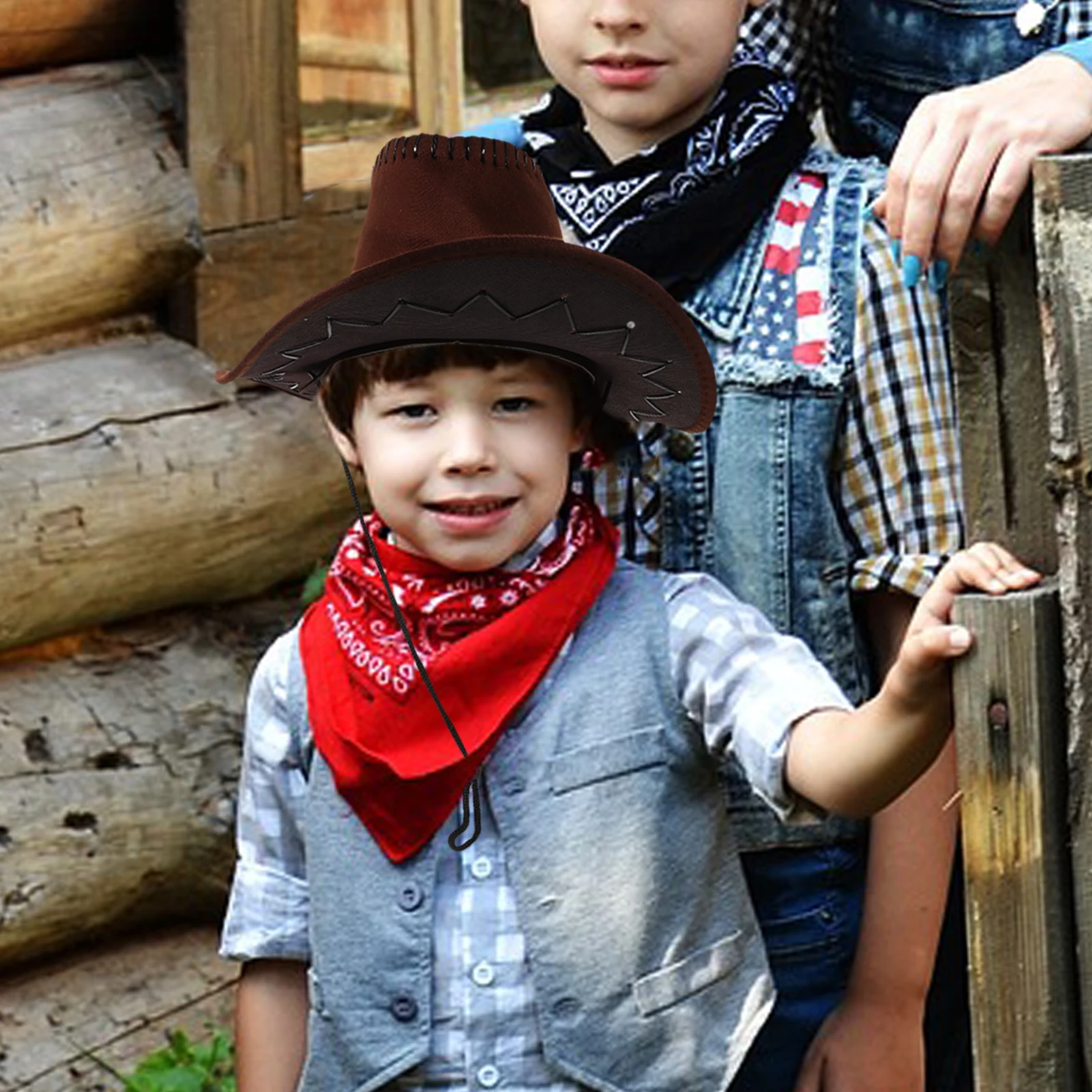 

Children's Cowboy Hat Artificial Suede Party Cowgirl Outdoor Activities Gardening Camping Hiking Beach