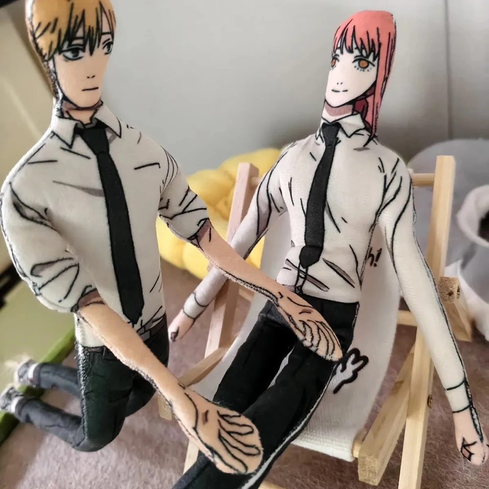 Anime tronçonneuse homme Makima Denji Hayakawa Aki Cosplay poupée abstraite mince torsion forme coton poupée chambre décoration