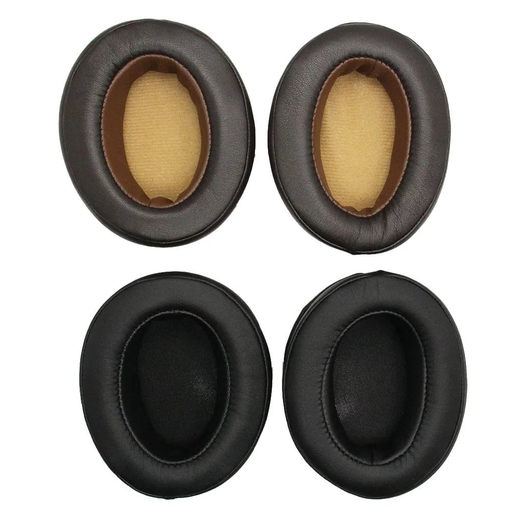 1 คู่เบาะหนังฟองน้ํารูปไข่ Ear Pads Protector Earmuff อุปกรณ์เสริมสําหรับ Sennheiser Momentum 1