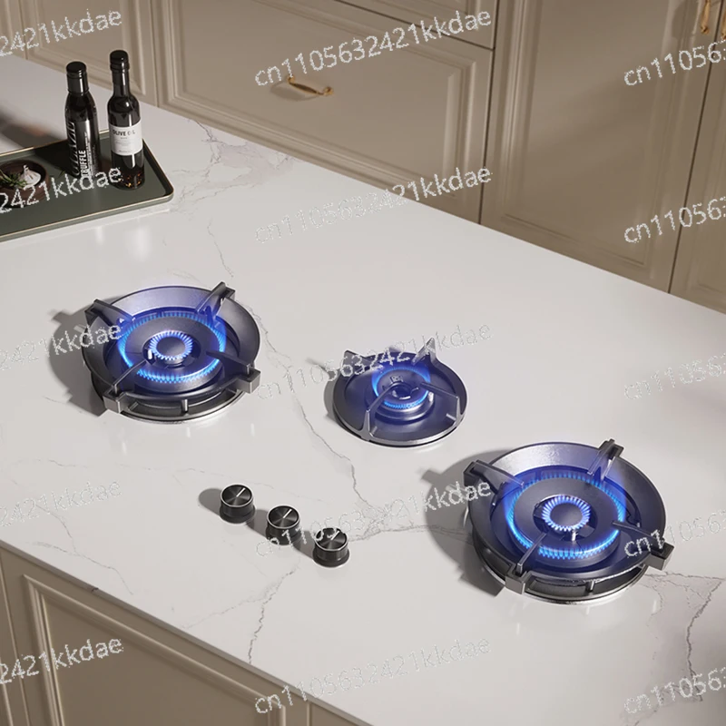 3 Burner 5.2kw Copper Flame Fault Protection Panel - Can Be Used in Custom Kitchens Premium Built-in Gas Cooker