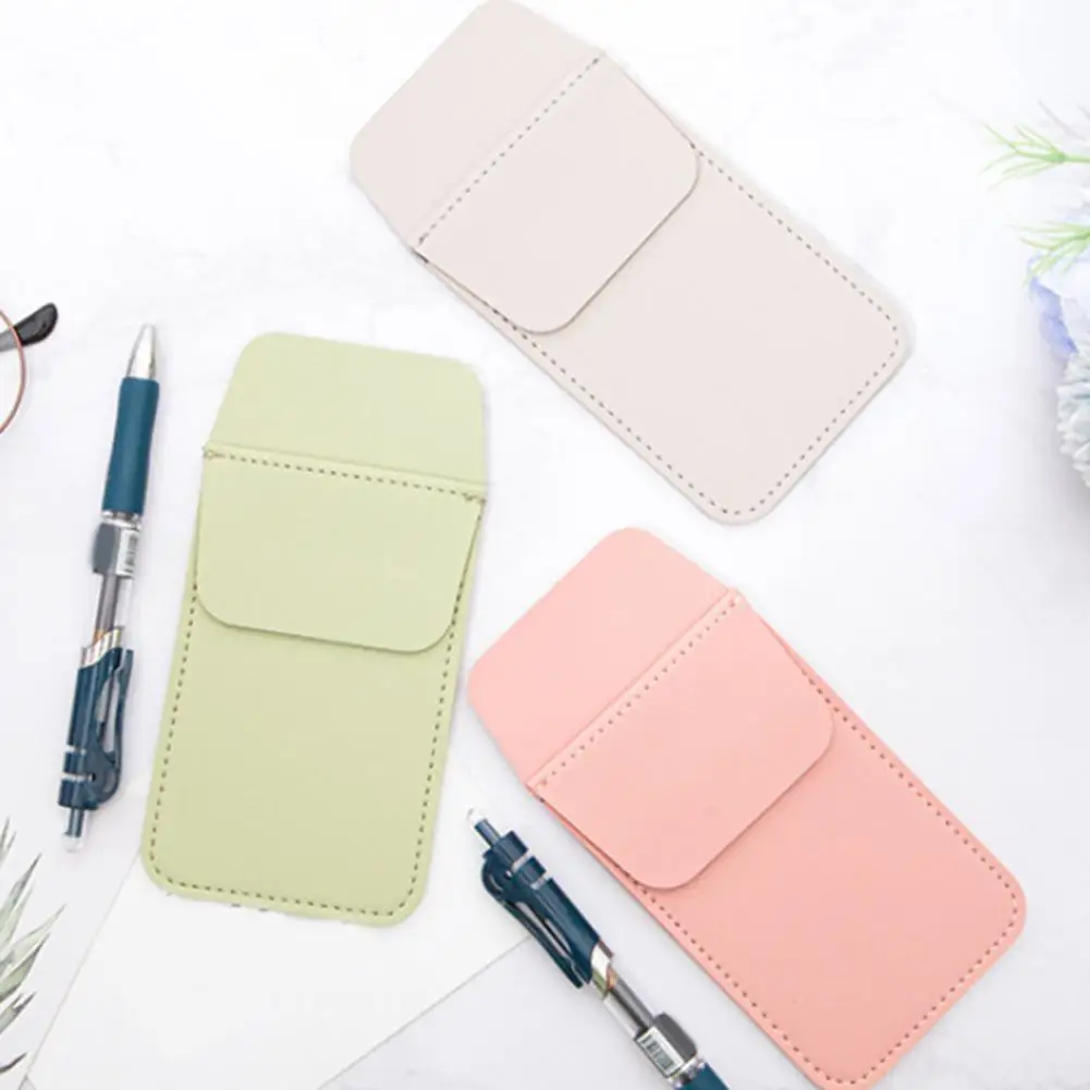 Pen Pocket Portable Faux Leather Thickened Nurse Pencil Pocket PU Leather Pencil Bags Medical Workers Pencil Pocket Protector