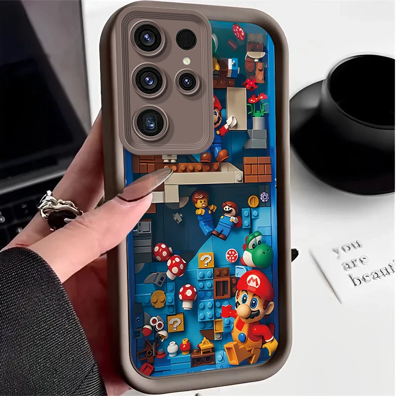 Super M-Marios Bros Case for Samsung Galaxy S24 S23 S22 S21 Ultra Plus S20 FE A55 A54 A53 A52 A52S A51 A50 A50S A35 A34 Cover
