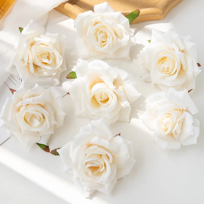 50/100pcs Artificial Flower Silk Rose Wedding Arch Home Room Festival Party Decor Christmas Wreath DIY Gift Prop Scrapbook Garde image 3