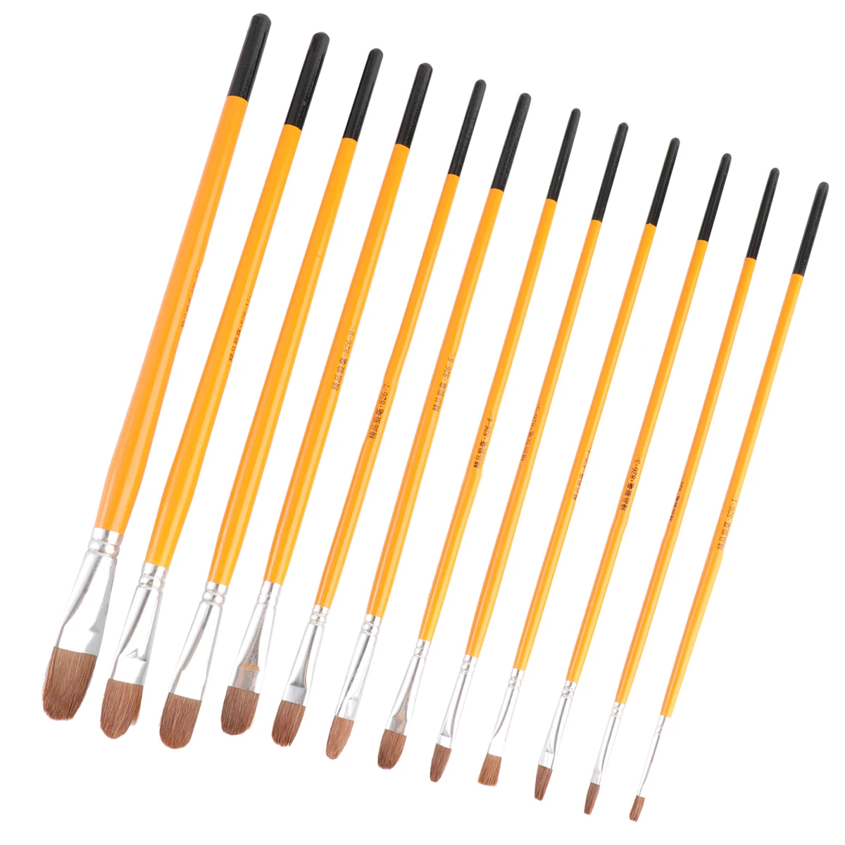 

6Pcs Professional Painting Brush Set Wood Handle Oil Gouache Acrylic Versatile for Face Body Painting Students Artists Drawing