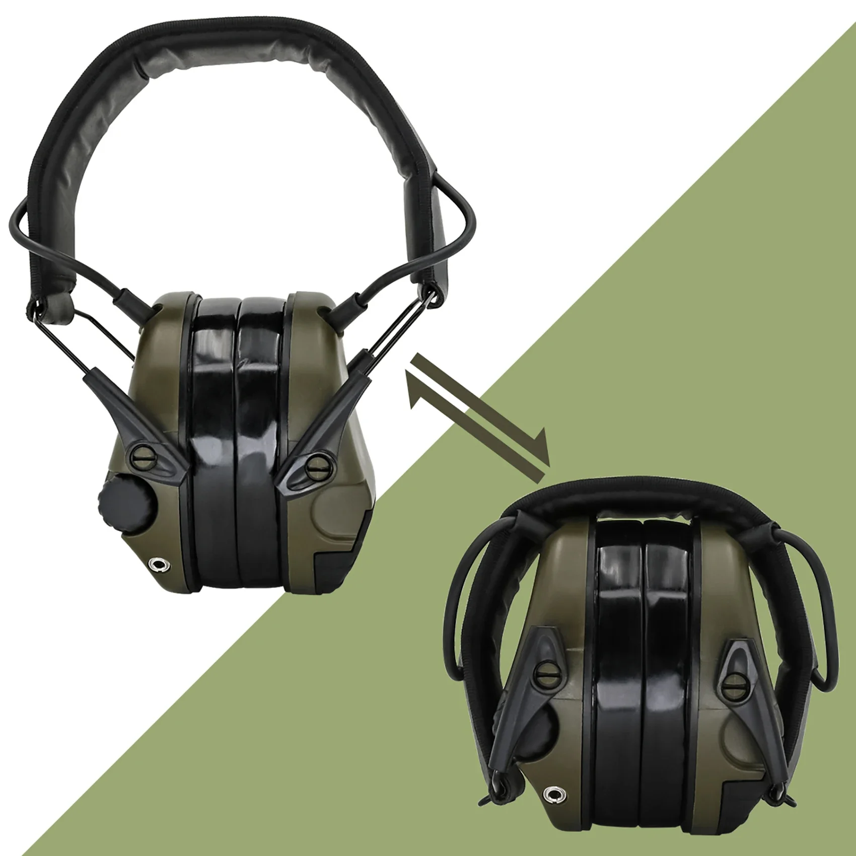 3D IPSC Tactical Headset Set for IPSC Noise Cancelling Shooting Airsoft Tactical Headphones Hunting Headphones