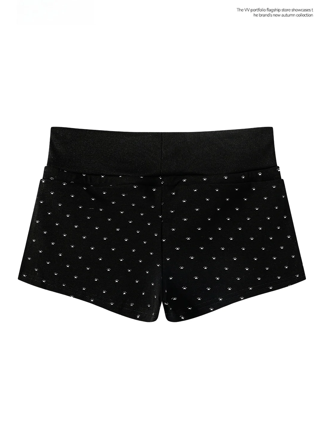 Black Polka Dot Drawstring High Waist Bodycon Shorts Women's Summer High End Feel Base Layer Pants Tummy Control Butt Lifting